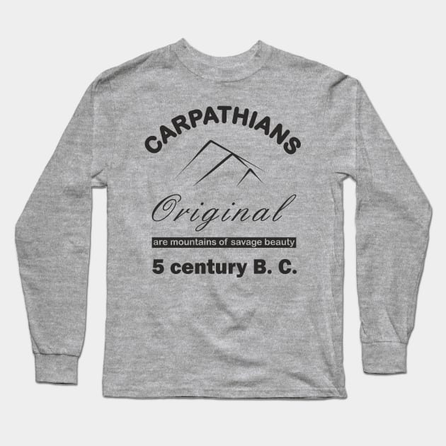 Carpathians. 5 century B. C. (black print) Long Sleeve T-Shirt by aceofspace